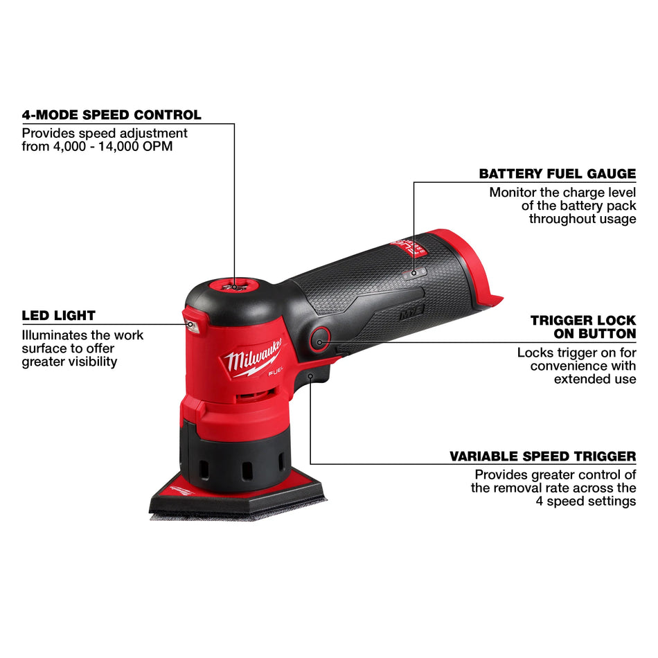 Milwaukee 2531-20, M12 FUEL™ Orbital Detail Sander