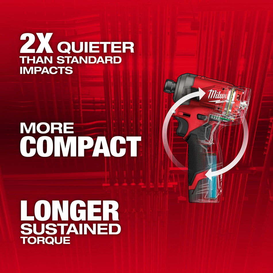 Milwaukee 2551-22, M12 FUEL SURGE 1/4" Hex Hydraulic Driver Kit