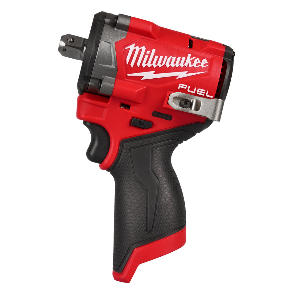 Milwaukee 2563P-20, M12 FUEL™ Stubby 1/2" Impact Wrench w/ Pin Detent