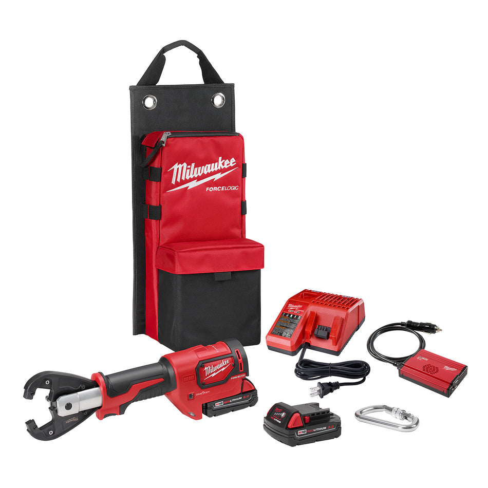 Milwaukee 2678-22K, M18 FORCE LOGIC 6T Utility Crimper Kit with Kearney Grooves