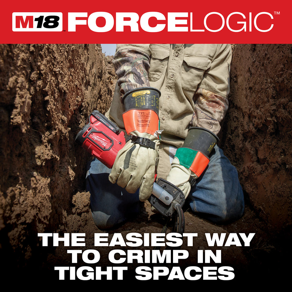 Milwaukee 2678-22K, M18 FORCE LOGIC 6T Utility Crimper Kit with Kearney Grooves