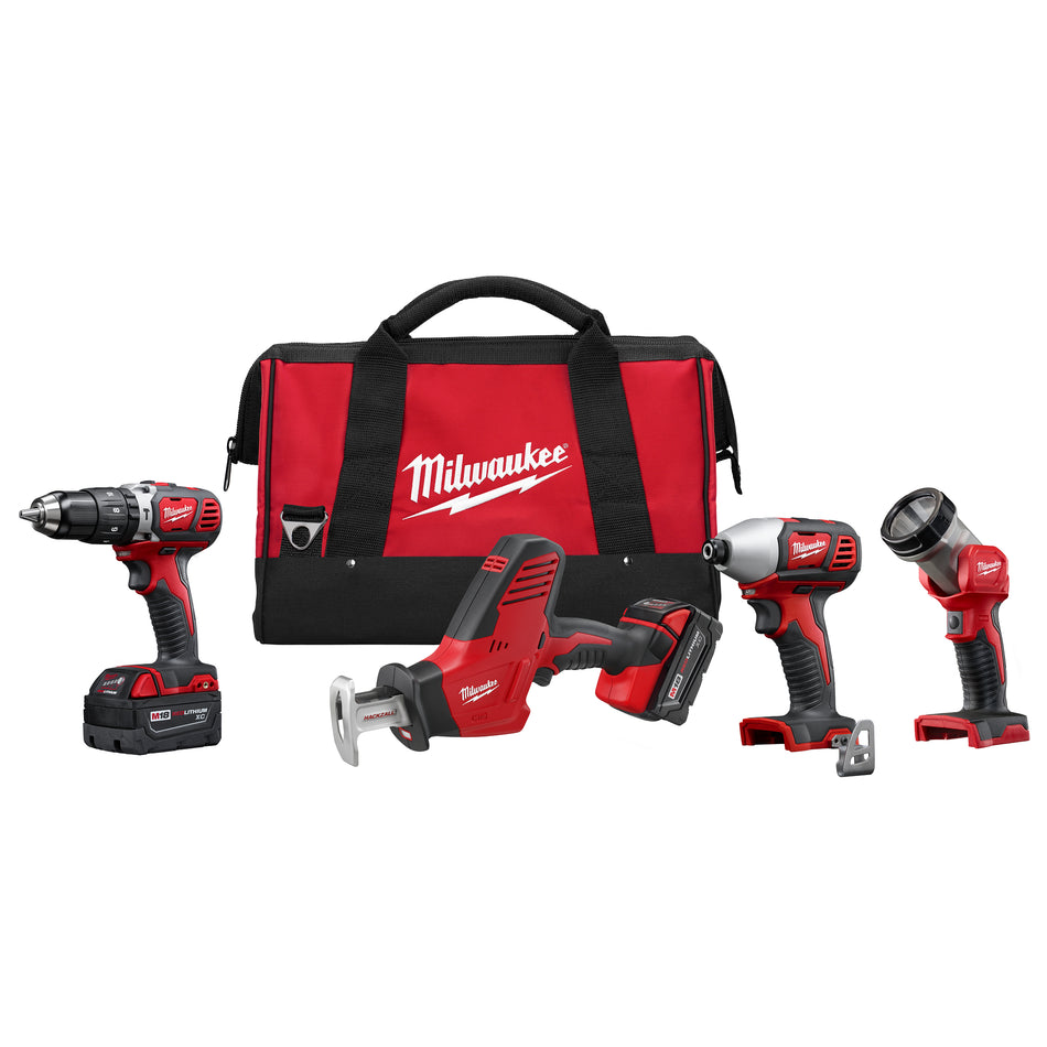Milwaukee 2695-24, M18 Cordless 4-Tool Combo Kit