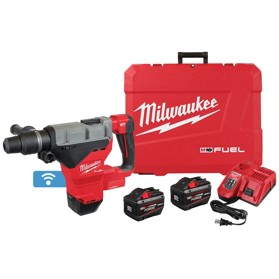 Milwaukee 2718-22HD, M18 FUEL 1-3/4" SDS MAX Rotary Hammer w/ ONE KEY Kit w/ (2) 12.0 Batteries