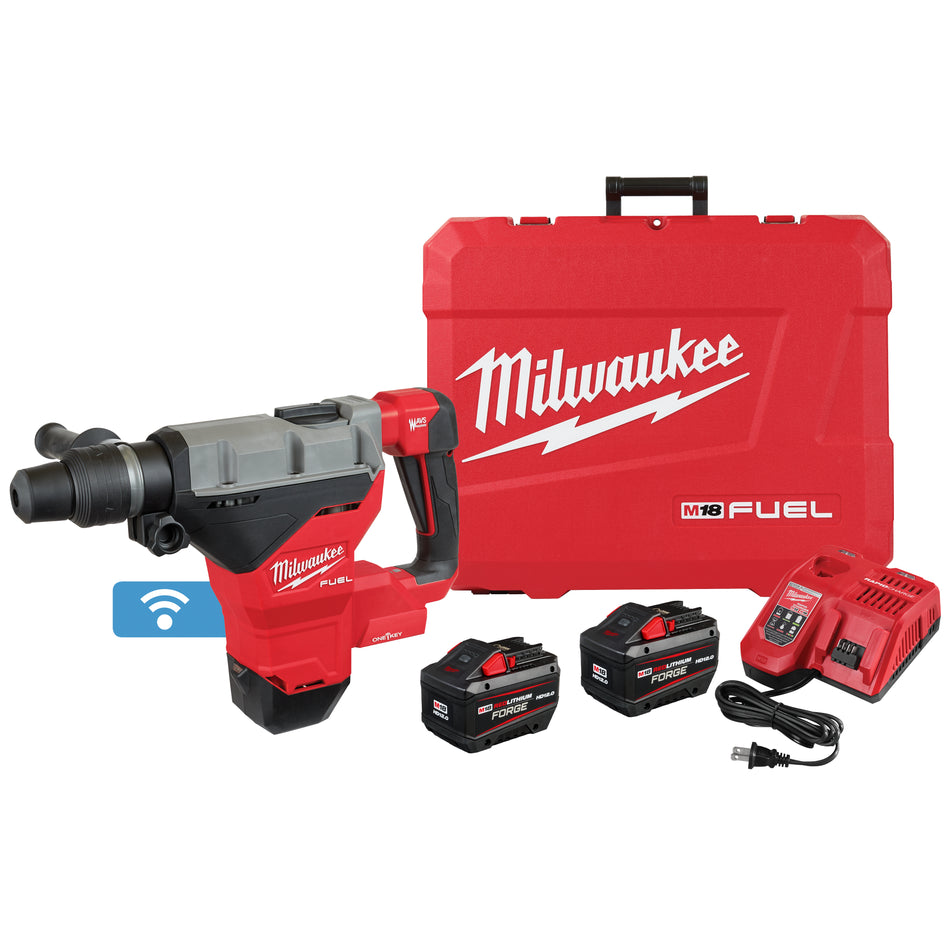 Milwaukee 2718-22HD, M18 FUEL 1-3/4" SDS MAX Rotary Hammer w/ ONE KEY Kit w/ (2) 12.0 Batteries