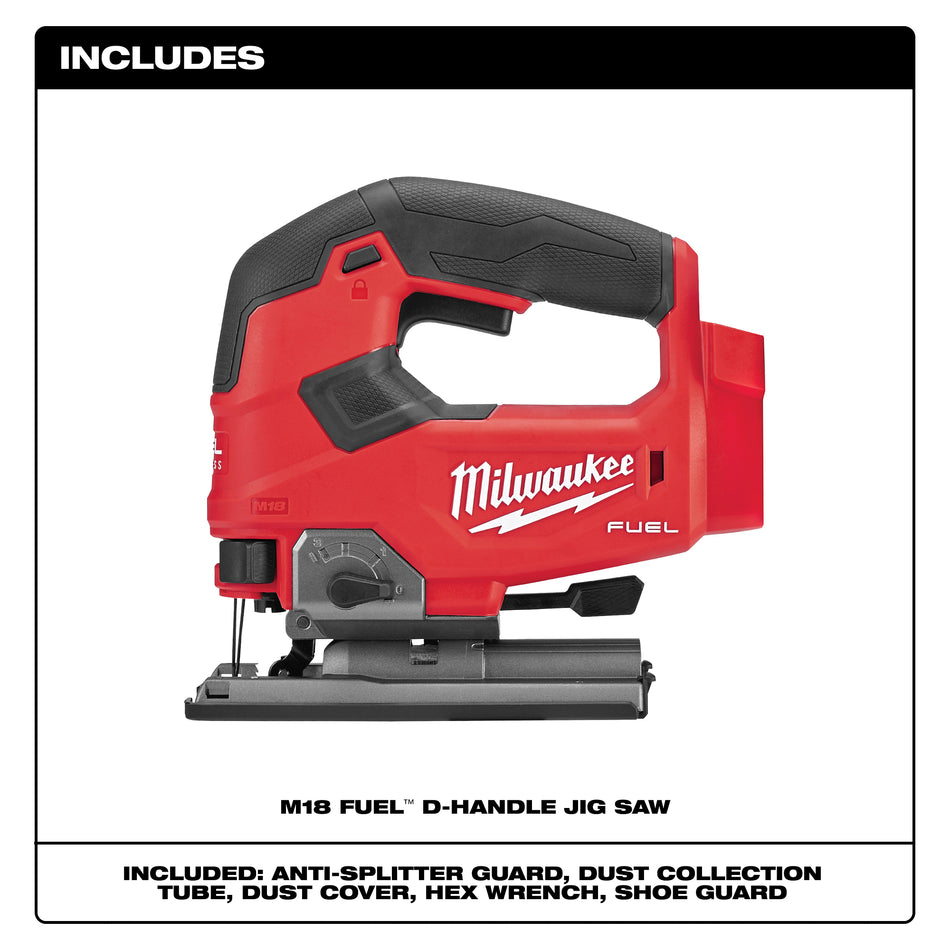 Milwaukee 2737-20, M18 FUEL D-Handle Jigsaw (Tool Only)