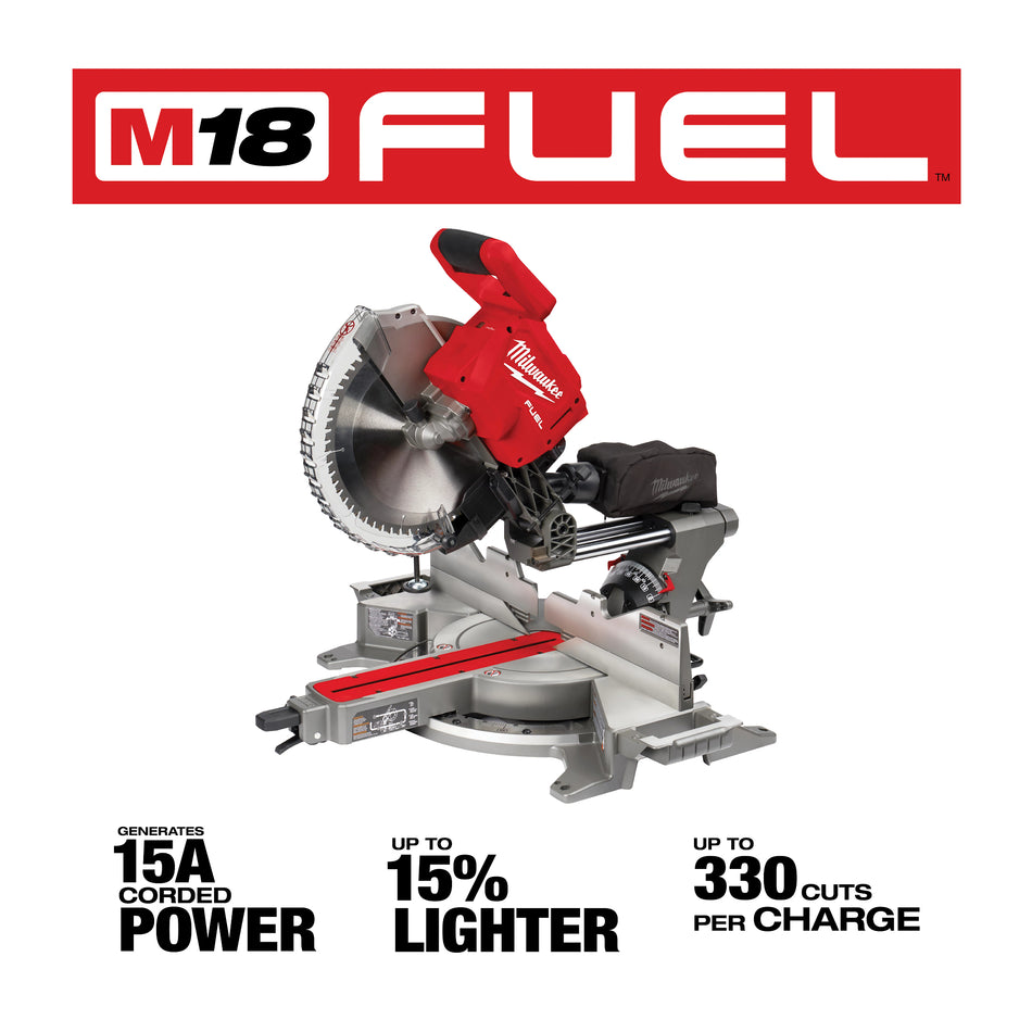 Milwaukee 2739-20, M18 FUEL 12" Dual Bevel Sliding Compound Miter Saw (Tool Only)