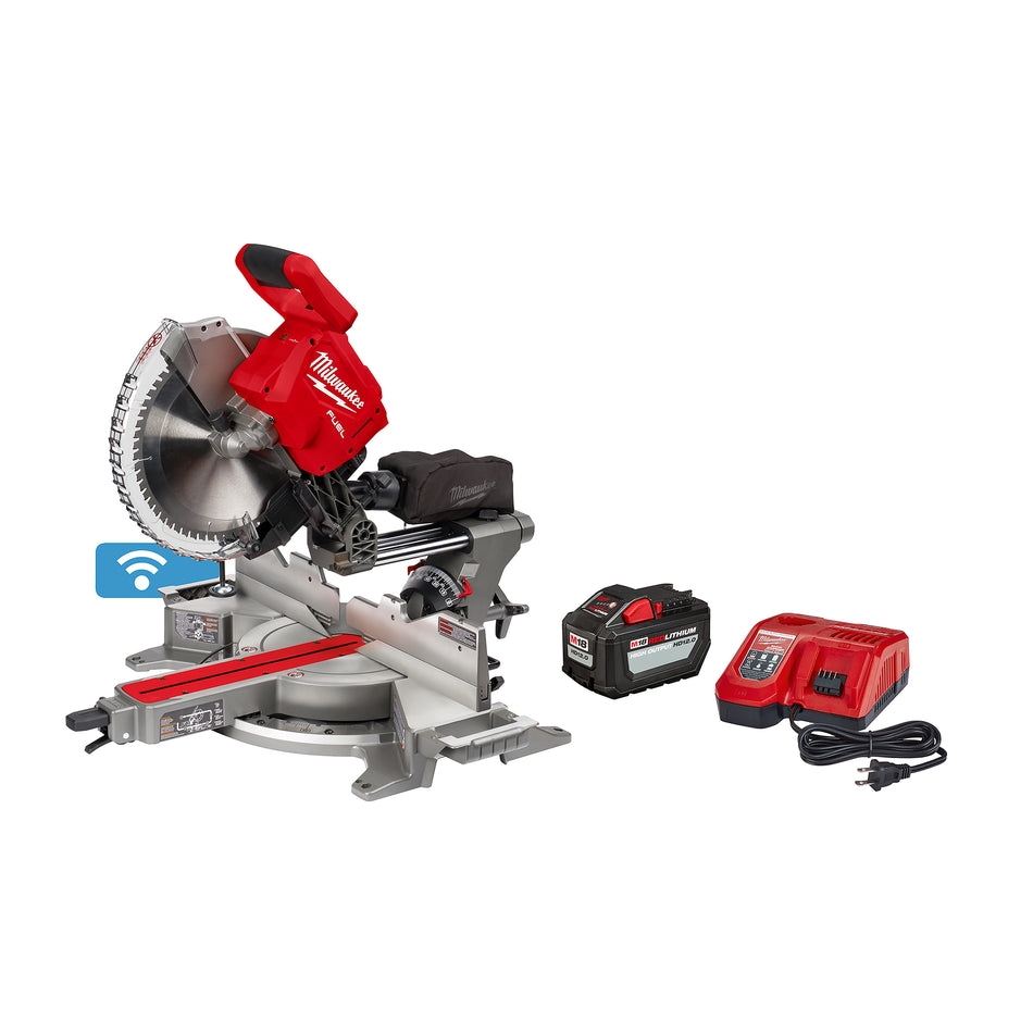 Milwaukee 2739-21HD, M18 FUEL 12" Dual Bevel Sliding Compound Miter Saw Kit (12.0 Ah)