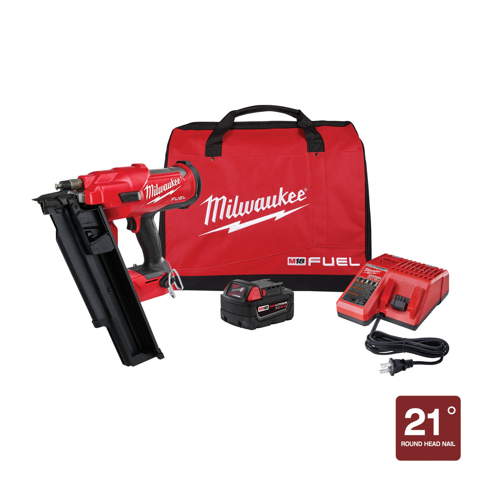 Milwaukee 2744-21, M18 FUEL 21 Degree Framing Nailer Kit