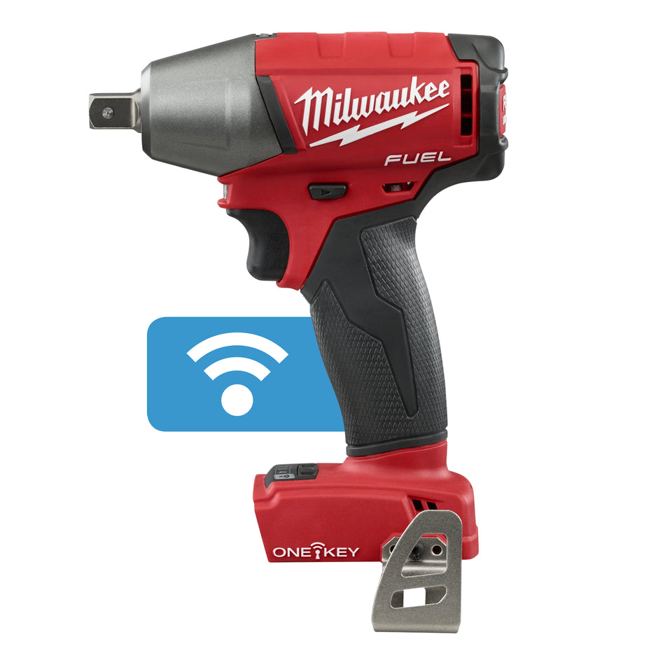 Milwaukee 2759-20, M18 FUEL 1/2" Compact Impact Wrench w/ Pin Detent with ONE-KEY (Tool Only)