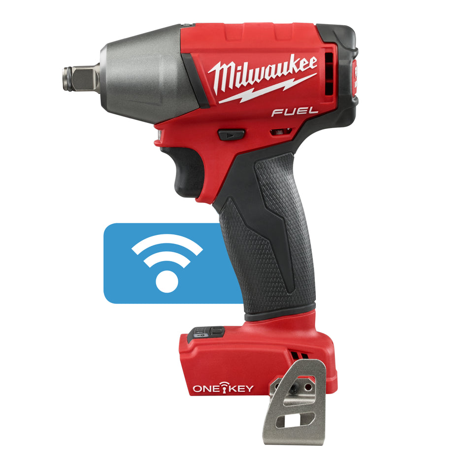Milwaukee 2759B-20, M18 FUEL 1/2" Compact Impact Wrench w/ Friction Ring with ONE-KEY (Tool Only)