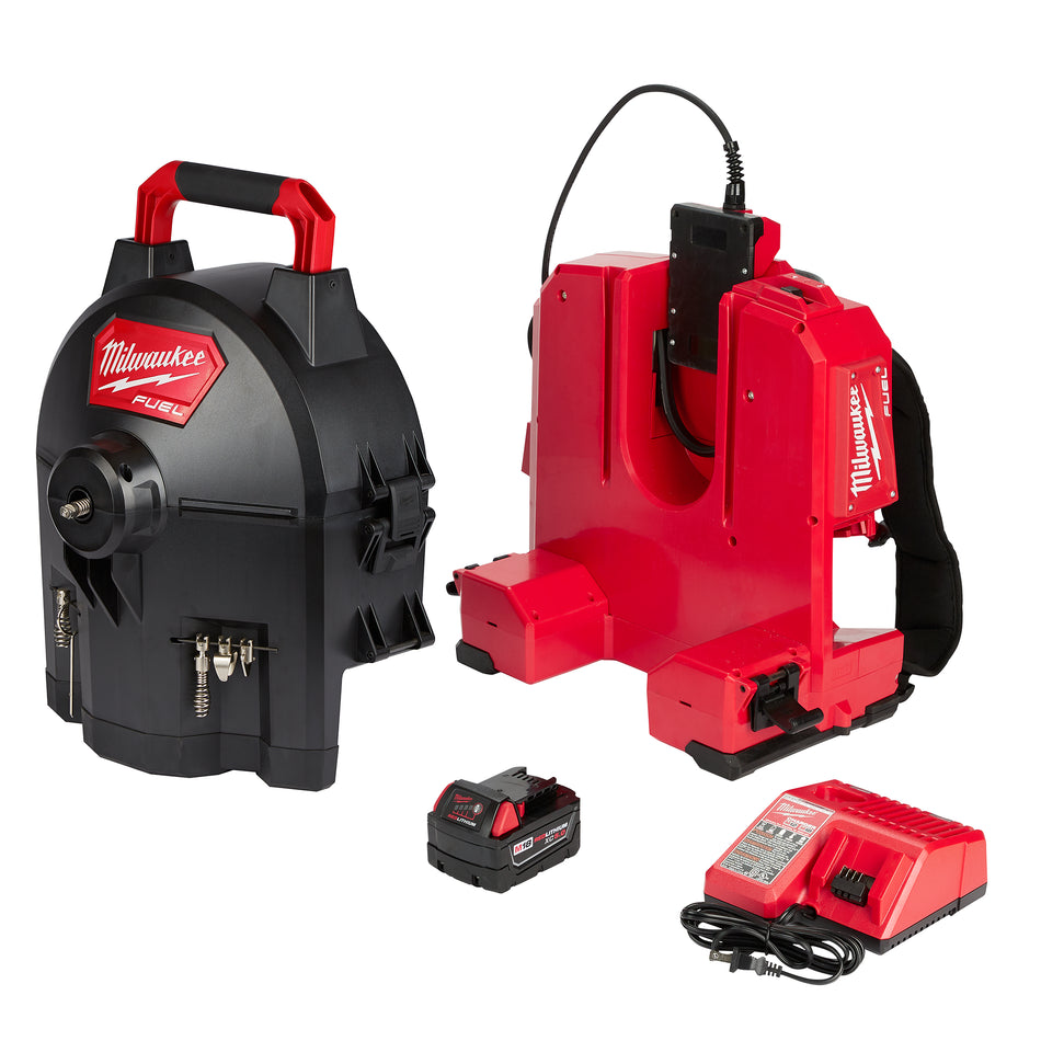 Milwaukee 2775E-211, M18 FUEL™ SWITCH PACK™ Sectional Drum Machine with 5/8” Open Wind Cable