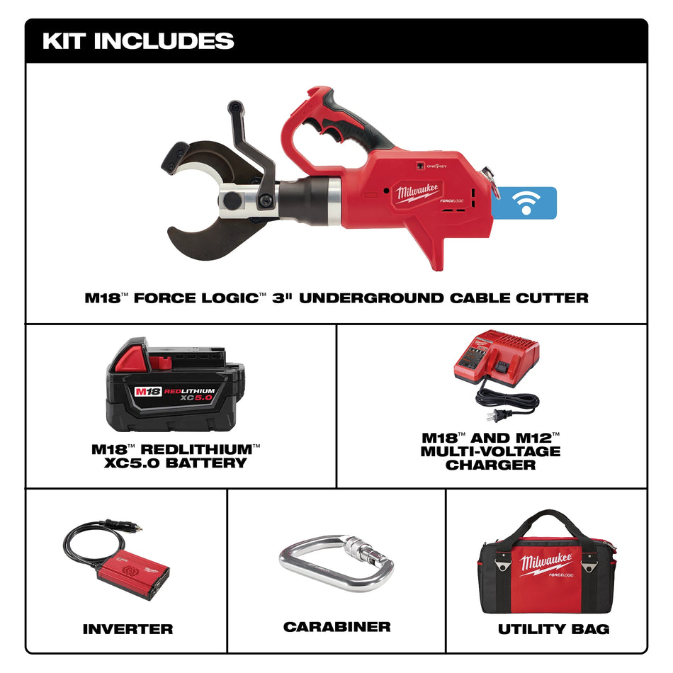 Milwaukee 2776-21, M18™ FORCE LOGIC™ 3” Underground Cable Cutter