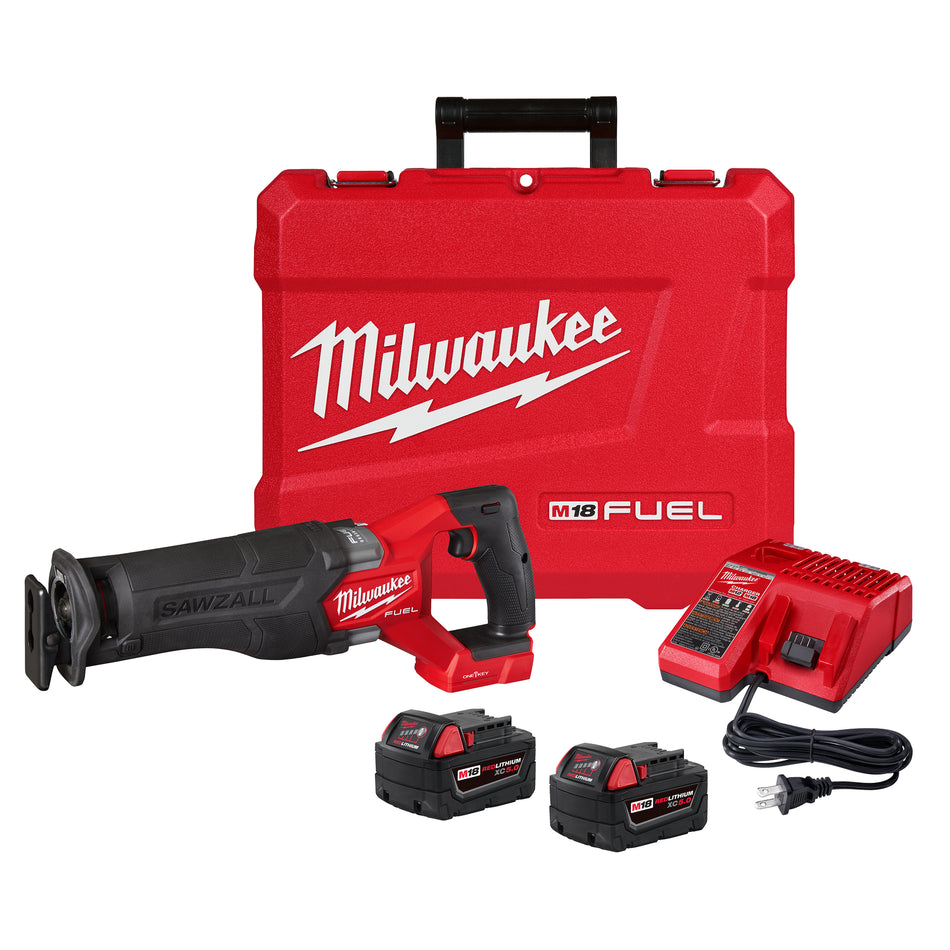 Milwaukee 2822-22, M18 FUEL SAWZALL Recip Saw W/ One-Key- 2 battery XC5.0 Kit