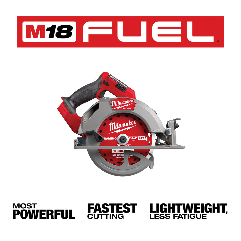 Milwaukee 2834-20, M18 FUEL™ 7-1/4” Circular Saw (Tool Only)