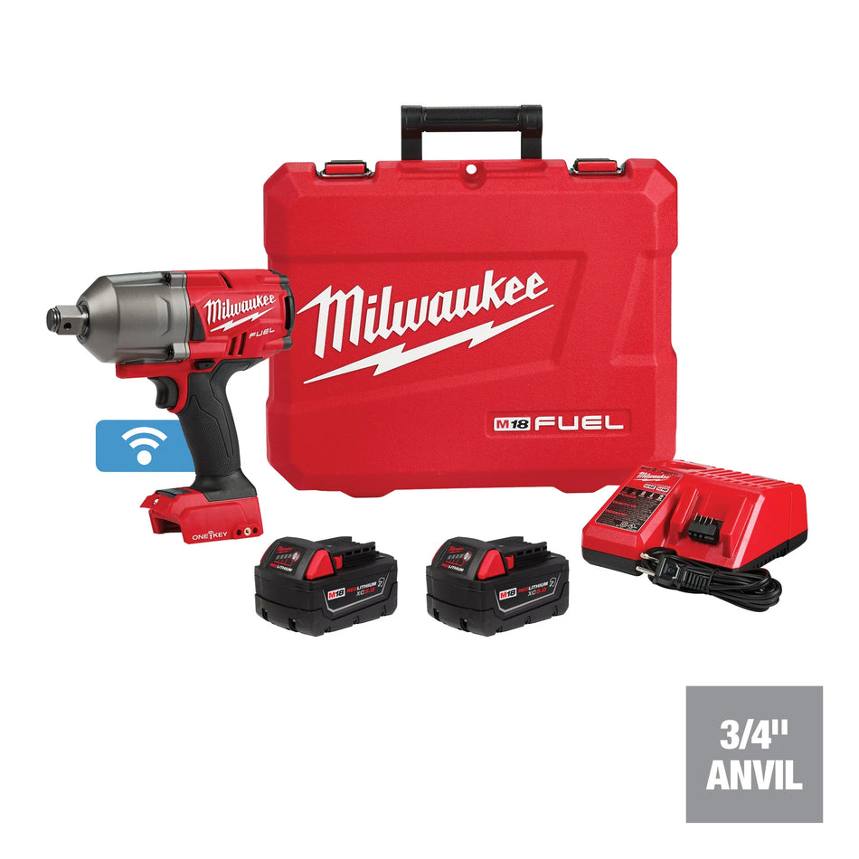 Milwaukee 2864-22R, M18 FUEL 3/4" High Torque Impact Wrench Friction Ring Kit w/ONE-KEY