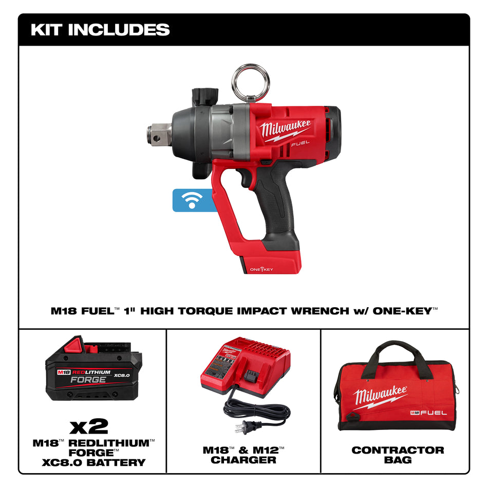 Milwaukee 2867-22, M18 FUEL 1" High Torque Impact Wrench Kit