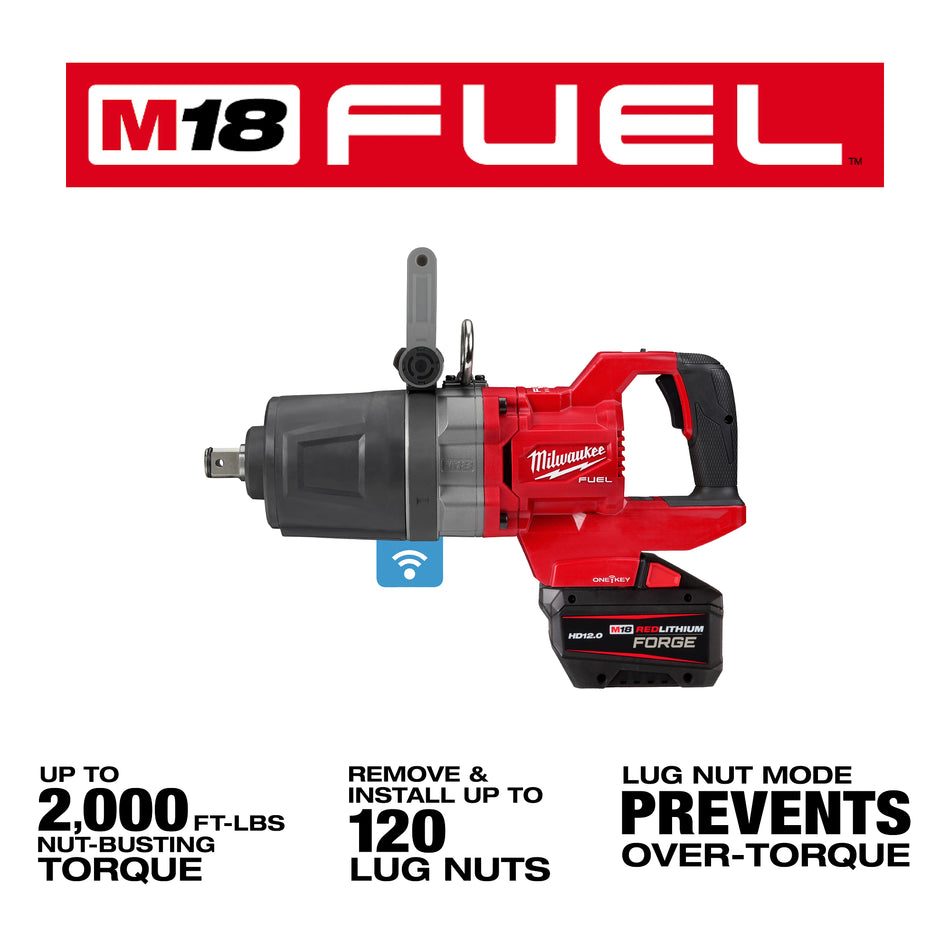 Milwaukee 2868-22HD, M18 FUEL 1" D-Handle High Torque Impact Wrench Kit