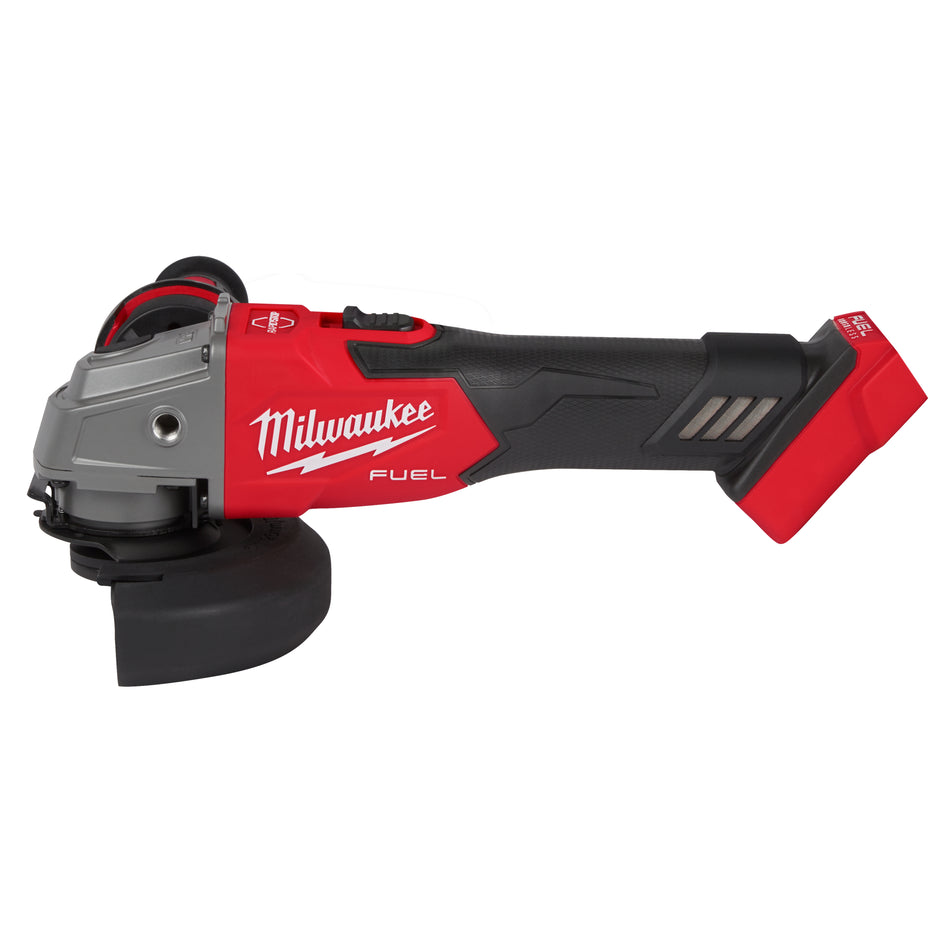 Milwaukee 2881-20, M18 FUEL Brushless Cordless 4-1/2" / 5" Grinder Slide Switch, Lock-On (Tool Only)