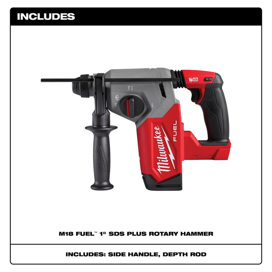 Milwaukee 2912-20, M18 FUEL Brushless 1" SDS Plus Rotary Hammer (Tool Only)