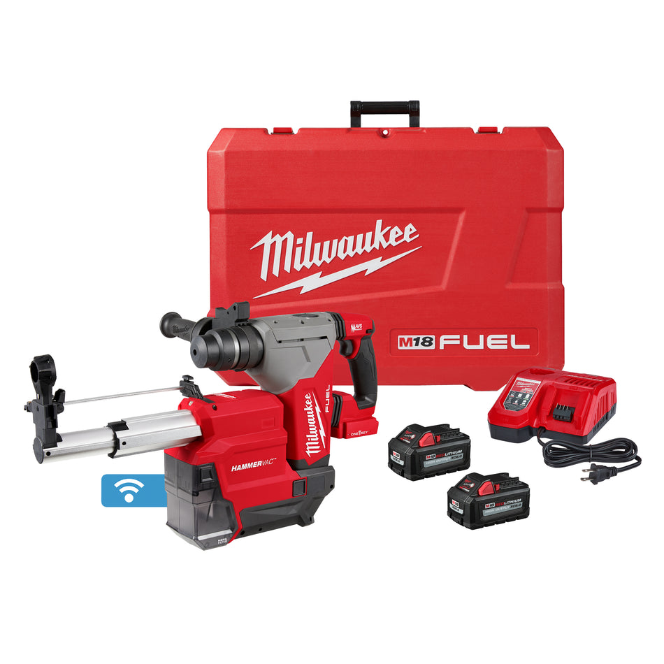 Milwaukee 2915-22DE, M18 FUEL™ 1-1/8" SDS Plus Rotary Hammer w/ ONE-KEY™ & HAMMERVAC™ Dedicated Dust Extractor Kit