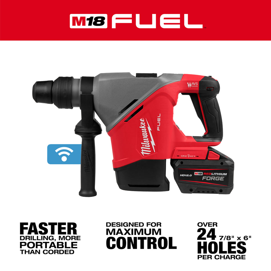 Milwaukee 2917-22HD, M18 FUEL™ 1-9/16" SDS Max Rotary Hammer Kit w/ ONE-KEY™