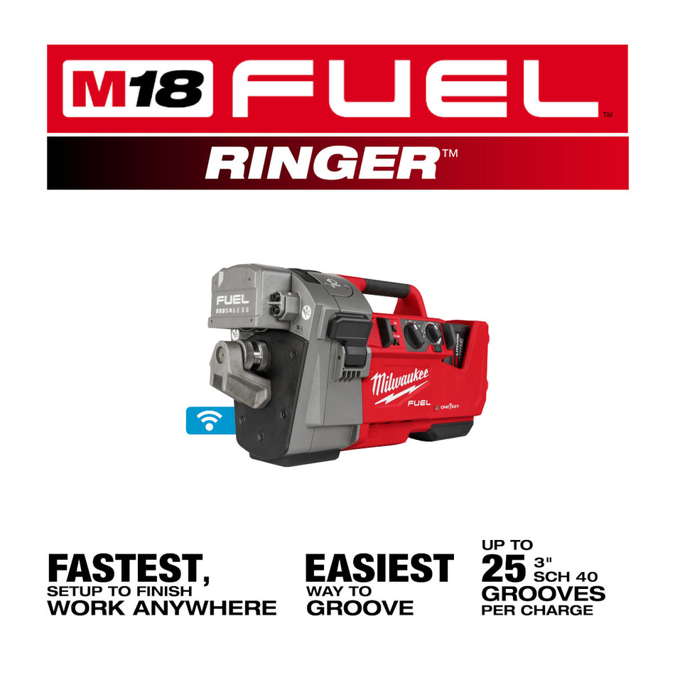 Milwaukee 2928-22, M18 FUEL™ RINGER™ Roll Groover for 2” – 6” Sch 10/40