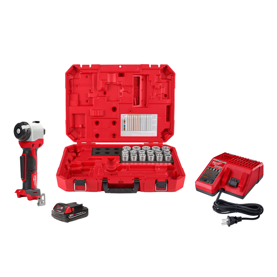 Milwaukee 2935CU-21S, M18 Cable Stripper Kit with 17 Cu THHN / XHHW Bushings