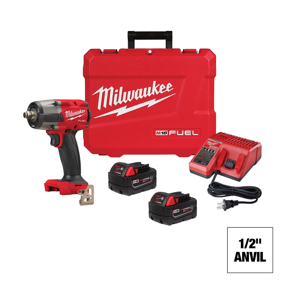 Milwaukee 2962-22R, M18 FUEL™ 1/2 " Mid-Torque Impact Wrench w/ Friction Ring Kit