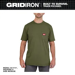 Milwaukee 605GN-L, HEAVY DUTY POCKET T - SS GREEN L