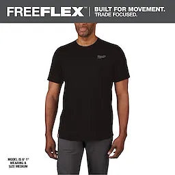 Milwaukee 603B-3X, HYBRID WORK TEE - SS BLACK 3X
