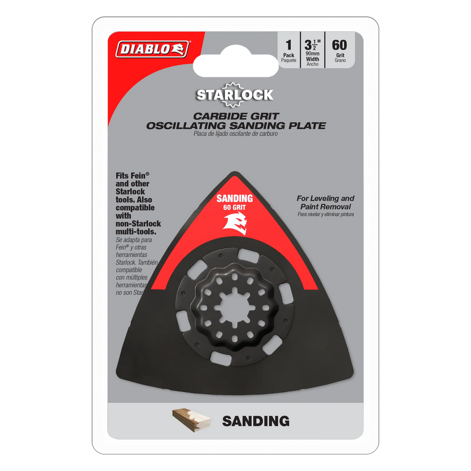 Diablo DOS60CGSP, 3-1/2" 60-Grit Starlock Oscillating Sanding Plate