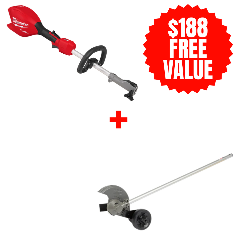 Milwaukee 3016-20 + 49-16-2718, M18 FUEL™ Power Head w/ QUIK-LOK™ + FREE M18 FUEL QUIK-LOK Edger Attachment