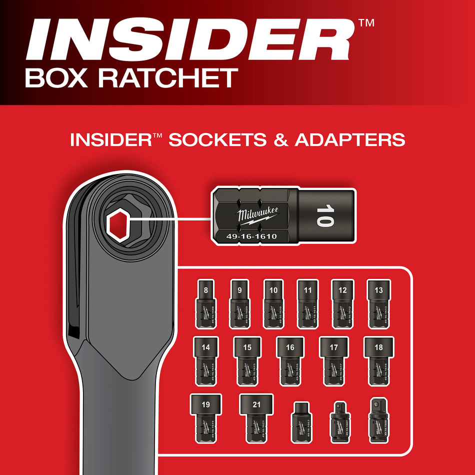 Milwaukee 3050-20, M12 FUEL™ INSIDER™ Extended Reach Box Ratchet