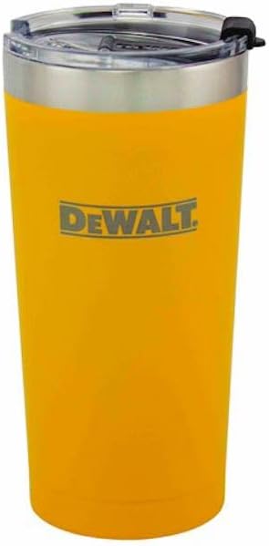 DEWALT DXC20OZTYS, 20 OZ Powered Coated Tumbler (Yellow)