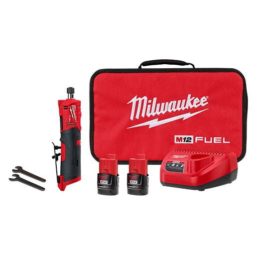 Milwaukee 2486-22, M12 FUEL 1/4" Straight Die Grinder Kit