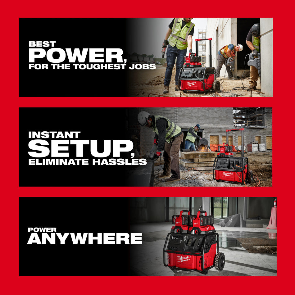 Milwaukee 3300R, ROLL-ON™ 7200W/3600W 2.5kWh Power Supply