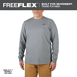 Milwaukee 604G-XL, HYBRID WORK TEE - LS GRAY XL