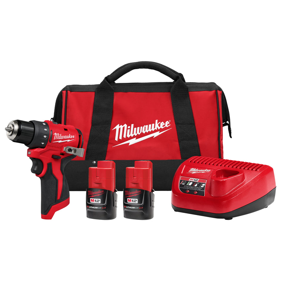 Milwaukee 3401-22, M12™ Subcompact Brushless 3/8" Drill/Driver Kit