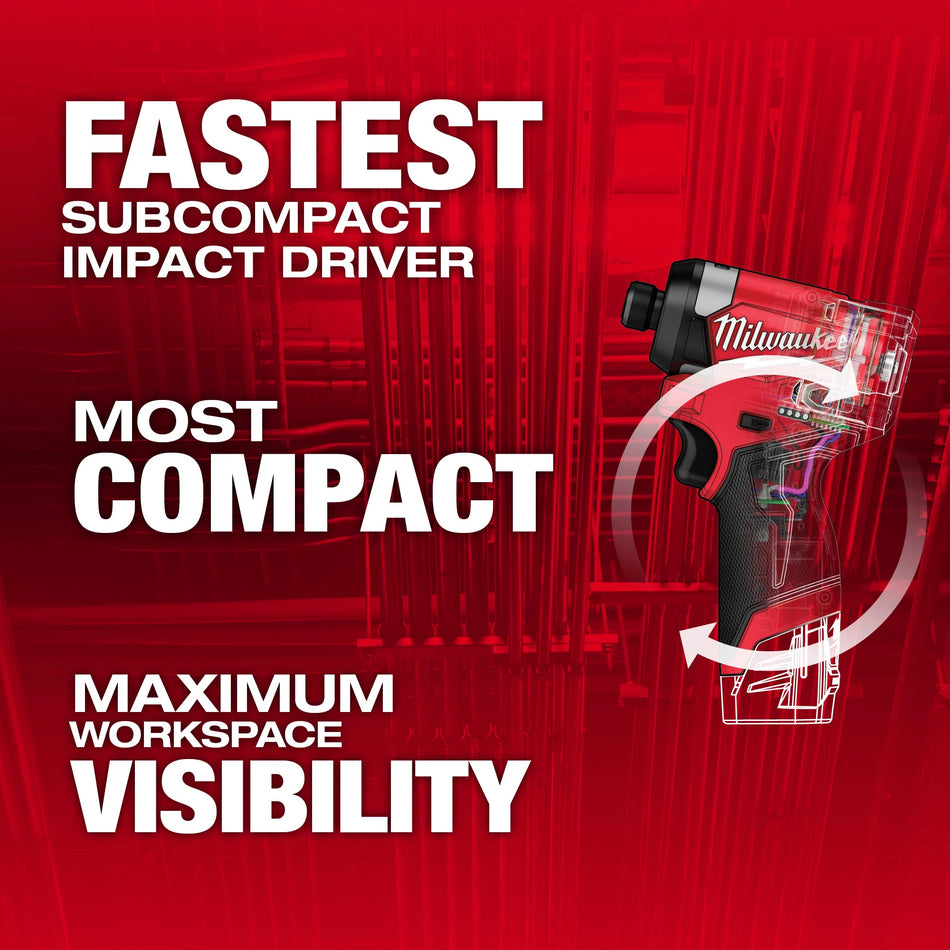 Milwaukee 3453-20, M12 FUEL™ 1/4" Hex Impact Driver (Tool Only)