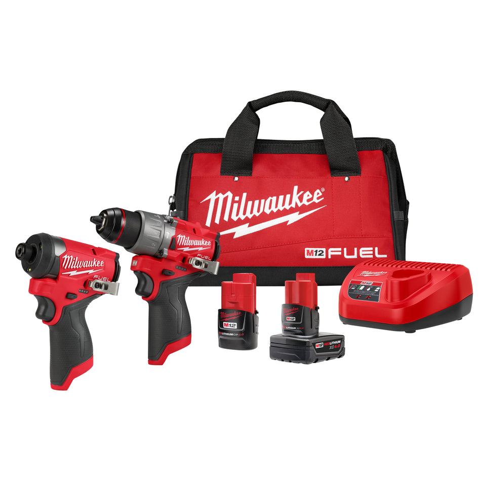 Milwaukee 3497-22, M12 FUEL 2-Tool Combo Kit Hammer Drill and Impact Driver