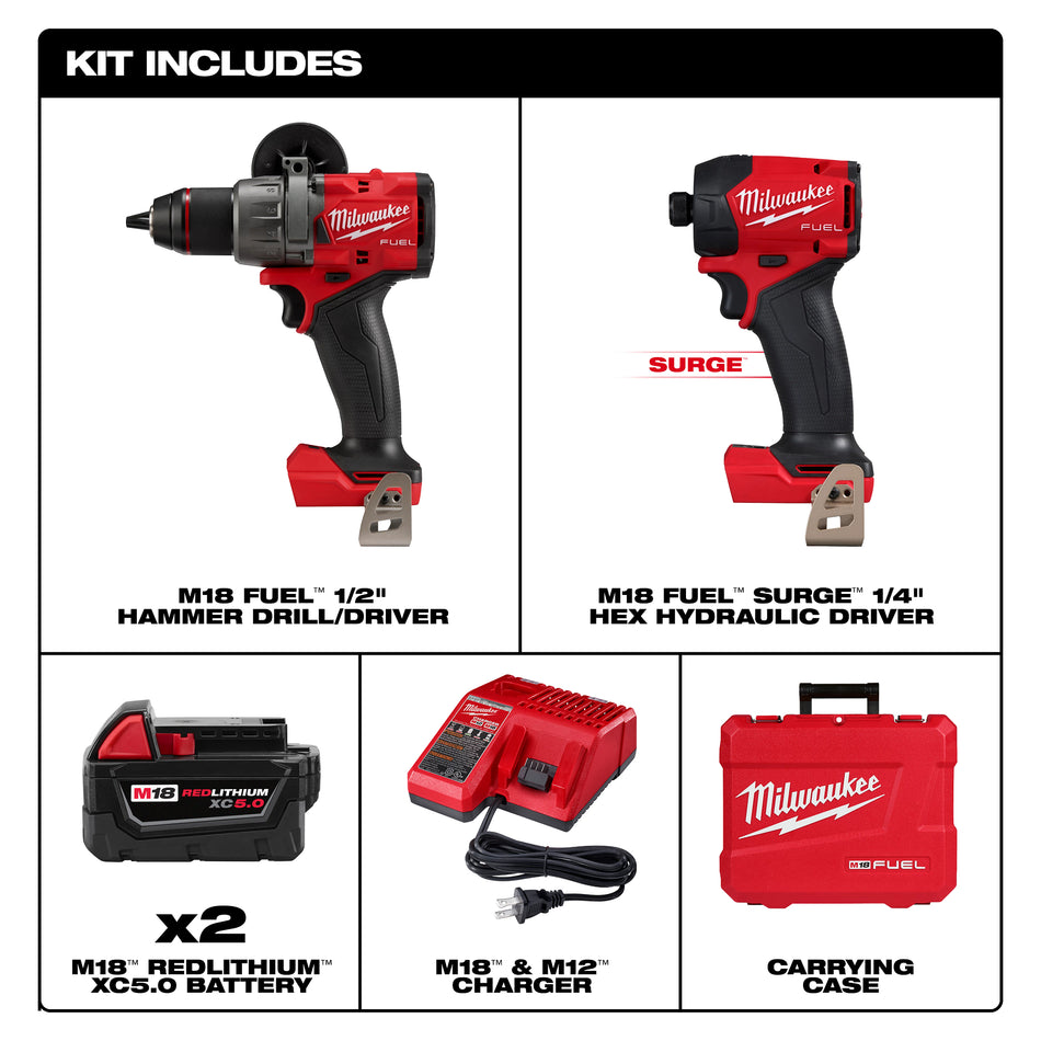Milwaukee 3799-22, M18 FUEL™ 2-Tool Combo Kit