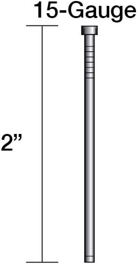 Metabo HPT 14305HPT, 2'' x 15 Ga Angled Smooth Brad Nail (4,000/box)