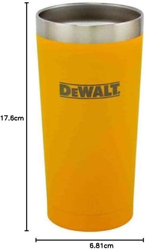 DEWALT DXC20OZTYS, 20 OZ Powered Coated Tumbler (Yellow)