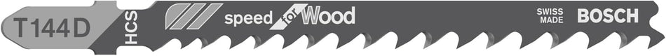 BOSCH T144D, 4", 6TPI, HCS BOSCH Shank Jigsaw Blade  (5 Pk)