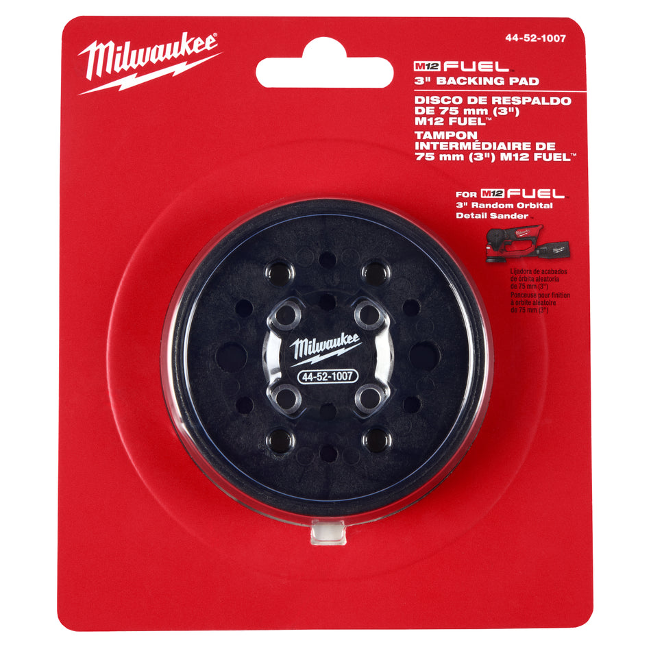 Milwaukee 44-52-1007, 3" Random Orbit Sander Backing Pad Assembly