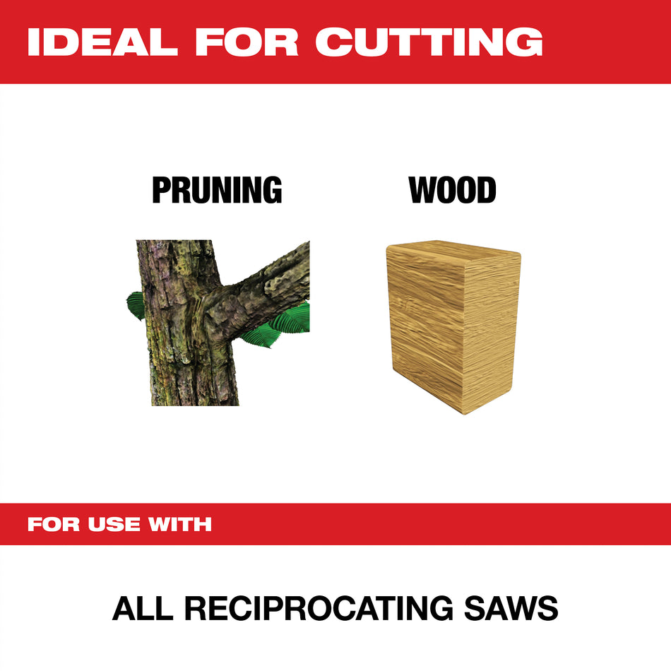 Milwaukee 48-00-1303, 12" 5 TPI Pruning SAWZALL Blade (5/pkg)
