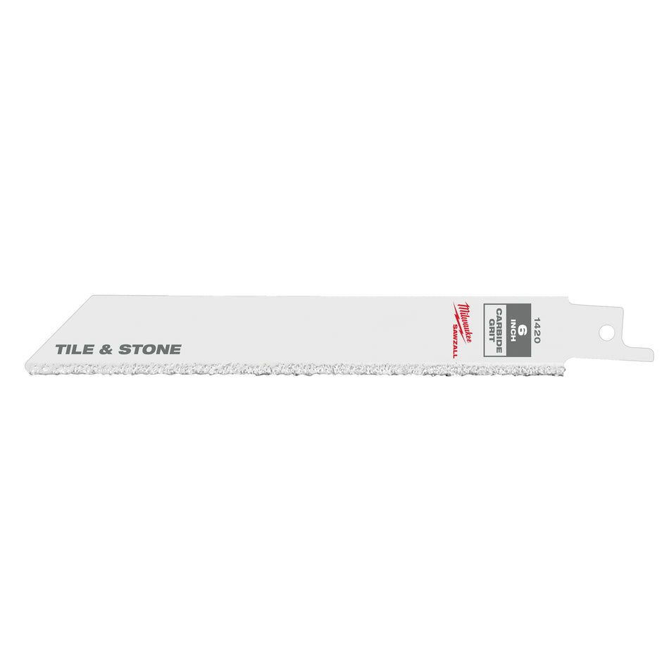 Milwaukee 48-01-6420, 6" Carbide Grit SAWZALL Blade (50/pkg)