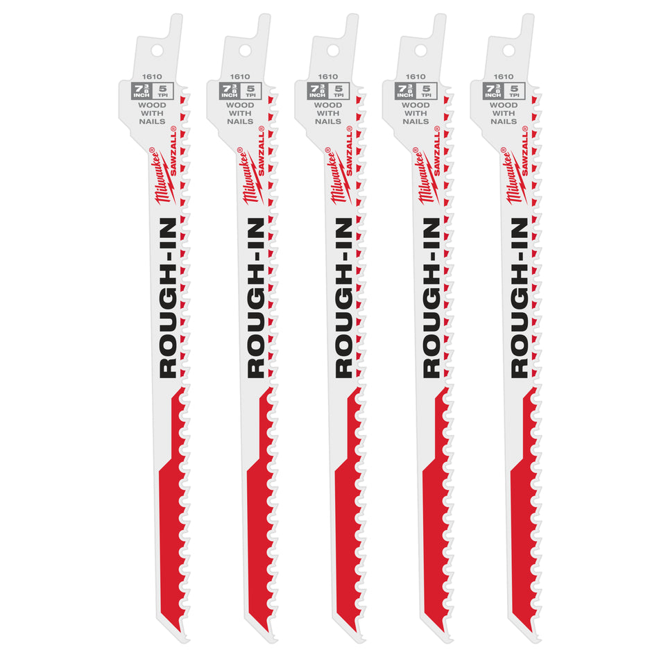 Milwaukee 48-00-1610, Rough-In SAWZALL Blade (5/pkg)