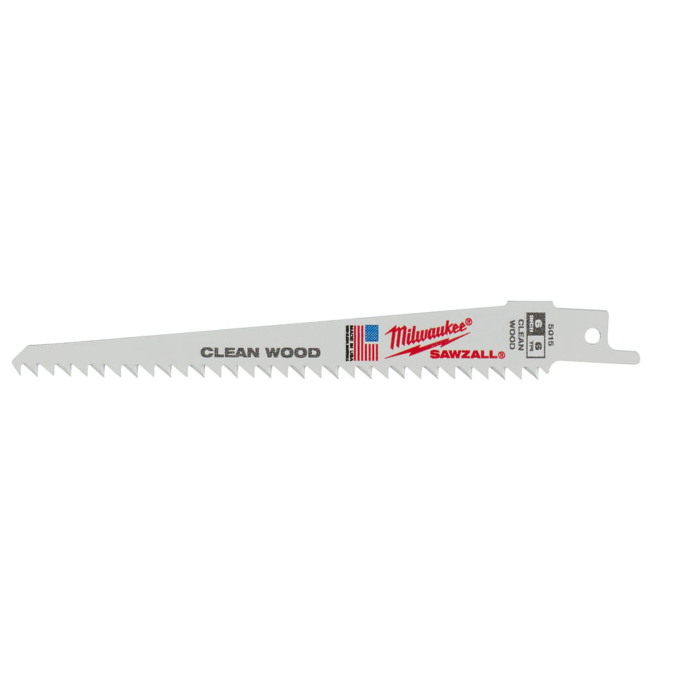 Milwaukee 48-01-7015, 6" 6 TPI Fleam Ground SAWZALL Blades (100/pkg)