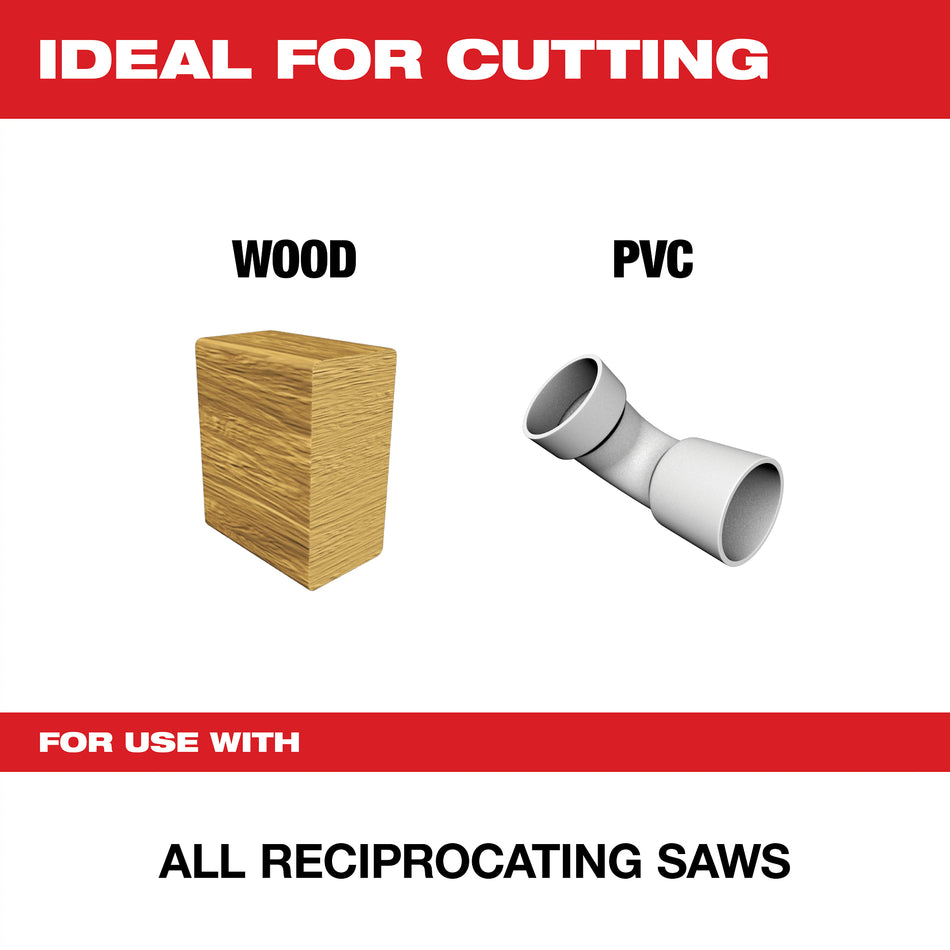 Milwaukee 48-01-7016, 9" 6 TPI Fleam Ground SAWZALL Blades (100/pkg)